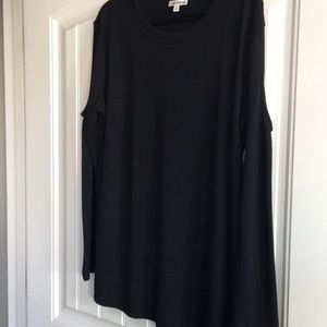 Long sleeve cold shoulder top